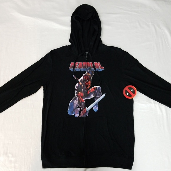 Deadpool Licensed Hooded Fullzip Light Jacket - Picture 2 of 8